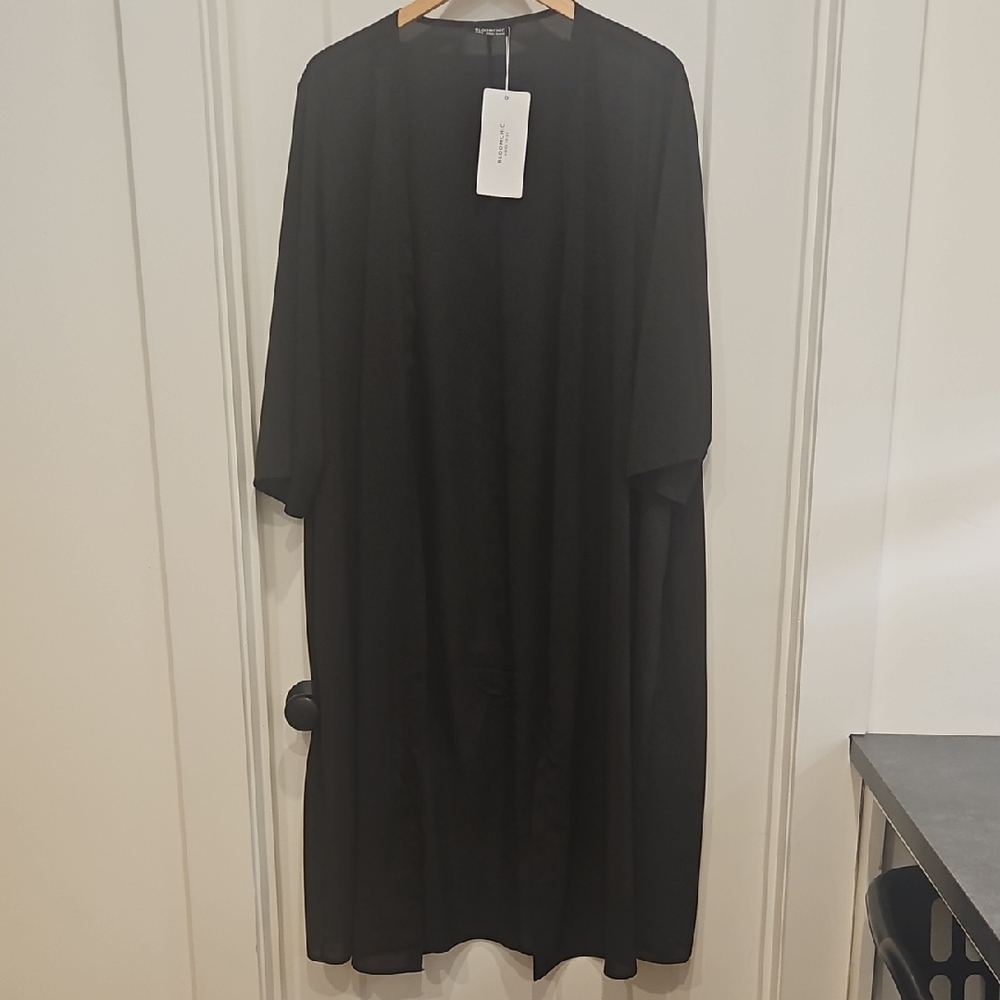 BloomChic - Black Sheer Kimono Cardigan NWT - 1X